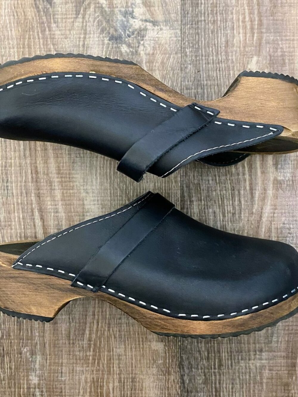 Black Lotta From Stockholm Clogs / Leather / Size 39